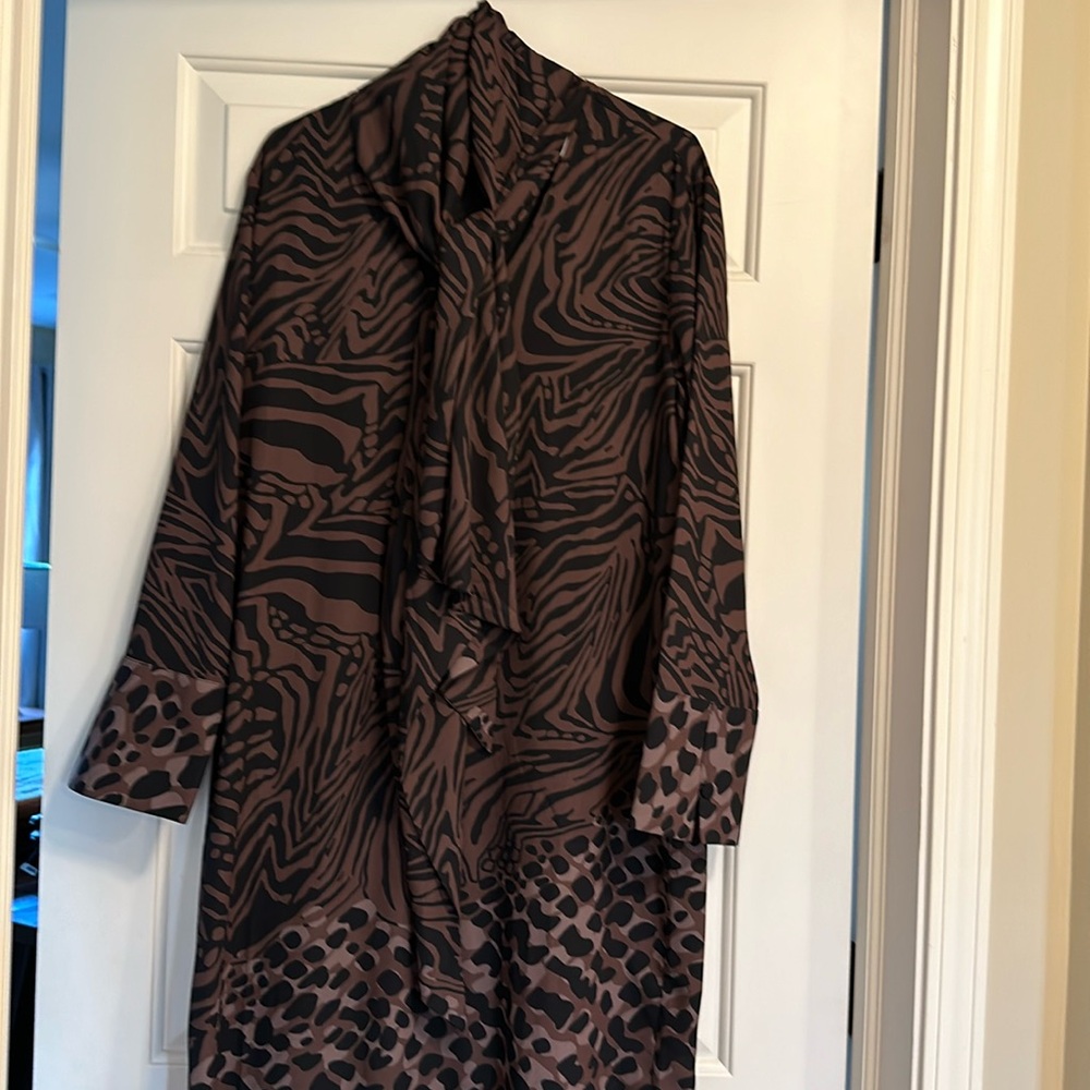 Chicos Black Label Dress - abstract leopard print